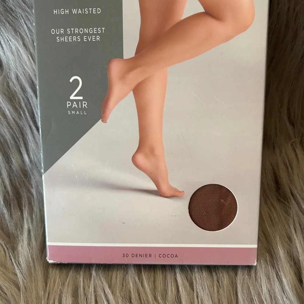 Silk Impressions Medium Support Sheer Tights Women Size Small Cocoa High Waisted